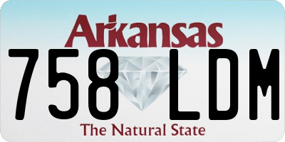 AR license plate 758LDM