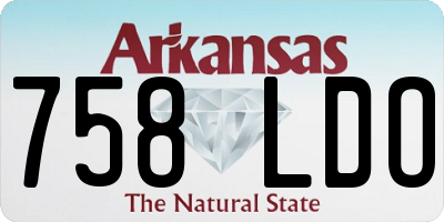 AR license plate 758LDO
