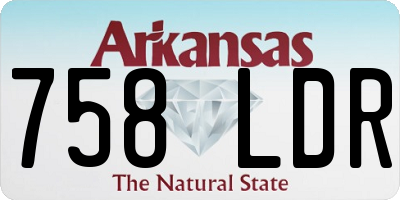 AR license plate 758LDR