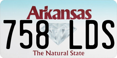 AR license plate 758LDS