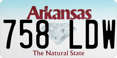 AR license plate 758LDW