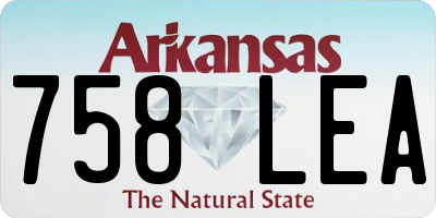 AR license plate 758LEA