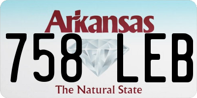 AR license plate 758LEB