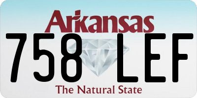 AR license plate 758LEF