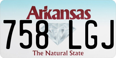 AR license plate 758LGJ