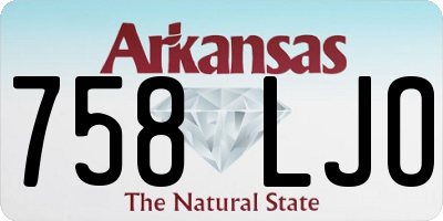 AR license plate 758LJO
