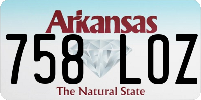 AR license plate 758LOZ