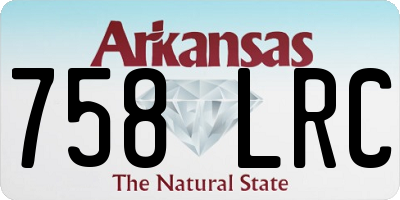 AR license plate 758LRC