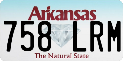 AR license plate 758LRM