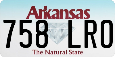 AR license plate 758LRO