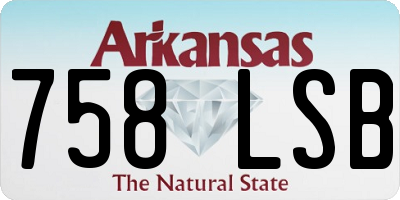 AR license plate 758LSB