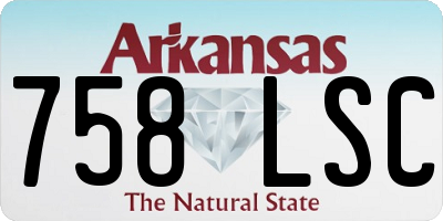 AR license plate 758LSC