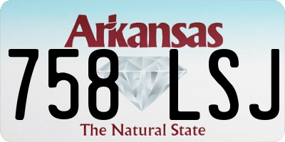 AR license plate 758LSJ