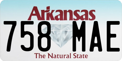 AR license plate 758MAE