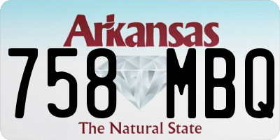 AR license plate 758MBQ