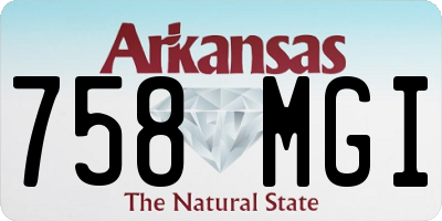 AR license plate 758MGI