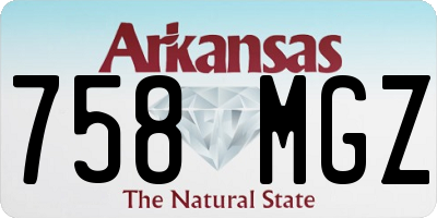 AR license plate 758MGZ