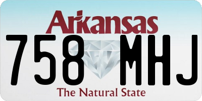 AR license plate 758MHJ