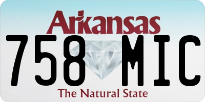 AR license plate 758MIC