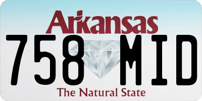 AR license plate 758MID