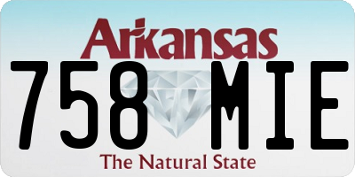 AR license plate 758MIE