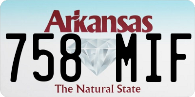 AR license plate 758MIF