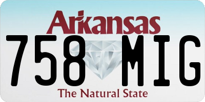AR license plate 758MIG