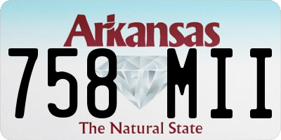 AR license plate 758MII