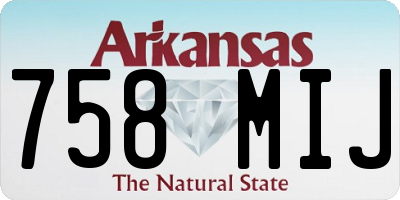 AR license plate 758MIJ