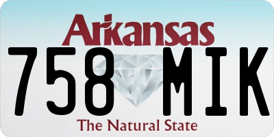 AR license plate 758MIK