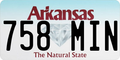 AR license plate 758MIN