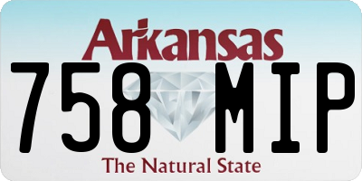 AR license plate 758MIP