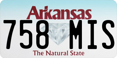 AR license plate 758MIS