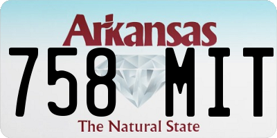 AR license plate 758MIT