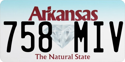 AR license plate 758MIV
