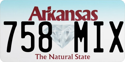 AR license plate 758MIX