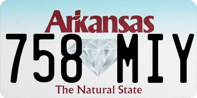 AR license plate 758MIY