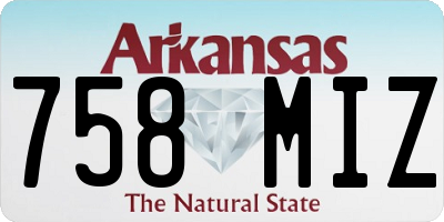AR license plate 758MIZ