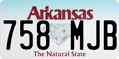 AR license plate 758MJB