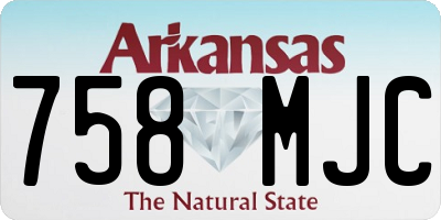 AR license plate 758MJC