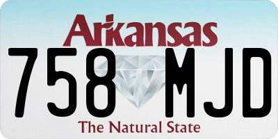 AR license plate 758MJD
