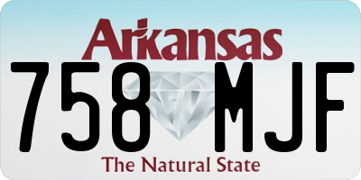 AR license plate 758MJF