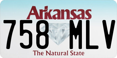AR license plate 758MLV