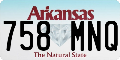AR license plate 758MNQ