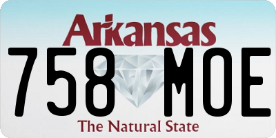 AR license plate 758MOE