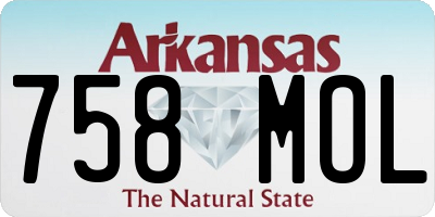AR license plate 758MOL