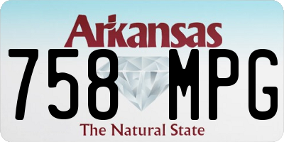 AR license plate 758MPG