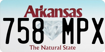 AR license plate 758MPX