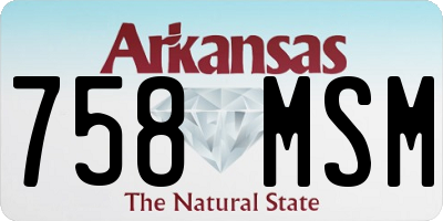 AR license plate 758MSM