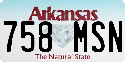 AR license plate 758MSN